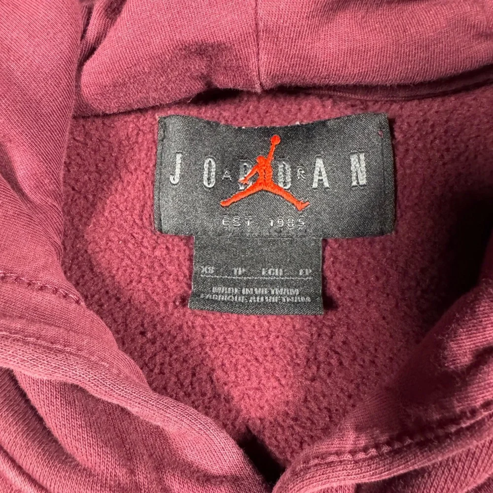 Jordan Flight Hoodie Mens XS Burgundy Maroon Jumpman Pullover Sweatshirt